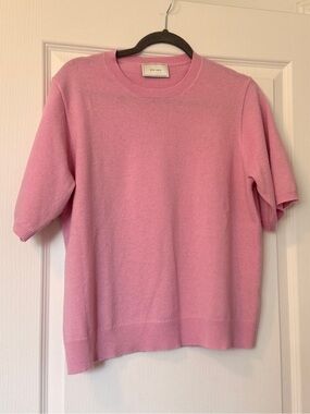 Neo Noir Pink Short-Sleeve Crewneck Sweater